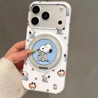Ốp điện thoại giá đỡ từ tính xoay 360 dễ thương cho iPhone17 Pro Max 16 15 Pro Max Bảo vệ Camera chống sốc Vỏ cứng chống rơi