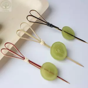 Gậy xiên AMBU, Que đánh răng thân thiện với môi trường trang trí cocktail, Tre 100 Cái / túi Cocktail tre