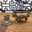 Vintage Hợp Kim Hương Đốt Sti Giá Đỡ Ba Chân Rỗng Ra Mini Gỗ Đàn Hương Đốt Trà Lễ Trang Trí Nhà Cửa VN