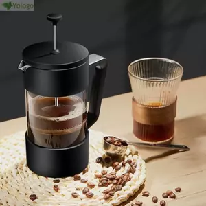Nồi pha cà phê YOLOGO French Press, Máy pha cà phê trà chịu nhiệt 350 / 600 / 1000ML, Nồi pha cà phê thủy tinh Borosilicate
