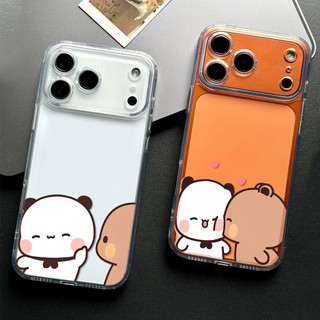 Ốp điện thoại cho iPhone 17 16 15 14 13 12 11 vỏ silicon trong suốt TPU mềm,Các cặp đôi vỏ chống sốc YIER BUBU