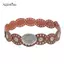 AqToCna Phong Cách Vintage Nữ Giả PU Thắt Lưng Hình Bầu Dục Đinh Tán Bule Thắt Lưng Vintage Cá Tính Thắt Lưng AqToCna