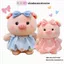 Gấu Bông Heo Lợn Mặc Váy Xanh Hồng Đeo Nơ Dễ Thương Làm Quà Tặng Sinh Nhât Cho Bạn Gái, Bé Gái,Bobesu
