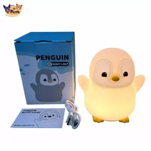 Hẹn giờ Đèn chim cánh cụt silicon Thân thiện với mắt Đèn chim cánh cụt có thể sạc lại Nhấp nháy miễn phí cho trẻ em, đầu giường