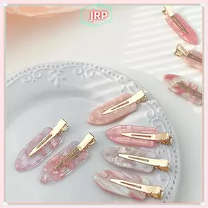 JRP 2 Chiếc Phong Cách Hàn Quốc Dụng Cụ Tạo Kiểu Tóc Đơn Giản Màu Hồng Liền Mạch Kẹp Tóc Cho Nữ Ngọt Ngào Tươi Nổ Kẹp Dubill Kẹp Tóc JRP