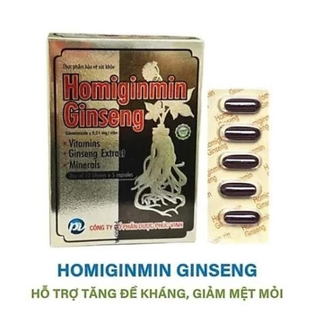 => Viên Uống Nhân Sâm & Vitamin PV Pharma Homiginmin Ginseng Hỗ Trợ Tăng Đề Kháng, Giảm Mệt Mỏi 60 Viên