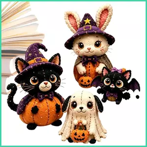 Bộ chăn bông May nhân vật vui nhộn Trang trí thủ công Halloween DIY Quilting Kit dành cho người lớn Người mới bắt đầu Halloween sonlekvn