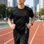 Mùa hè lưới nhẹ YONEX thể thao ngắn tay gradient in 3D độ ẩm bấc dáng rộng ngoại cỡ nam và nữ thể thao ngoài trời thể dục thể thao đa năng Áo thun khô nhanh đa năng