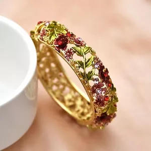 Cũ Bắc Kinh Cloisonne Vòng Tay Retro Hoa Hồng Kim Cương Rỗng Hợp Kim Vòng Tay Cổ Nữ Tử Cấm Thành Du Lịch Quà Tặng 2026-6-8