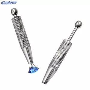 Bluelover 4 Móng Vuốt Pi-up Dụng Cụ Trang Sức Hạt Kim Cương Đá Quý Prong Giá Đỡ Bắt Grabber Thép Không Gỉ Chip Gripper Mới