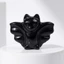 THEGIRL8B Bat Figurine, Trang trí dơi tự nhiên được chạm khắc, Máy tính để bàn điêu khắc Mini Obsidian Labradorite nhỏ dễ thương