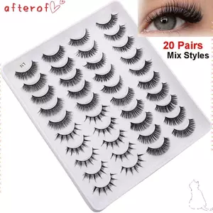 AFTEROF Lông Mi Giả, Lông Tơ Wispies Criss-cross Mink Lash, Làm Đẹp Handmade Hỗn Hợp 4 Kiểu Dày Mắt Dụng Cụ Trang Điểm Nối Mi