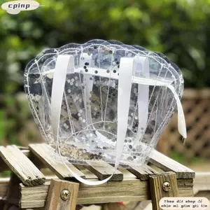 Túi lưu trữ CPINCP Satchel, Túi lưu trữ Tote trong suốt di động, Túi đeo vai hình vỏ chống nước thời trang Trang điểm Đồ dùng chống nắng