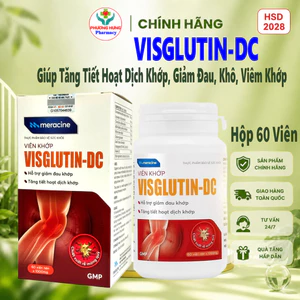 Viên Khớp VISGLUTIN-DC Meracine Giúp Tăng Tiết Hoạt Dịch Khớp, Giảm Đau, Khô, Viêm Khớp-Hộp 60 Viên
