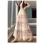 Milyfashion Pure Desire In Gạc Khâu Váy Eo Cao Mỏng Hơn Nhìn Váy Lớn Viền Siêu Cổ Tích Bánh Chữ a Váy Dài FJAC
