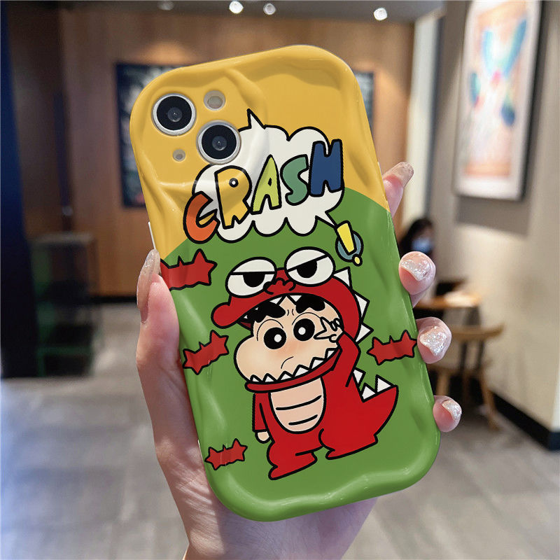 Ốp lưng tương thích cho iPhone 17 Air 16 15 14 13 12 11 Pro X XR XS Max SE 2020 6 7 8 Plus Kem gợn sóng viền cong Họa tiết thiết kế sáng tạo NYKB109