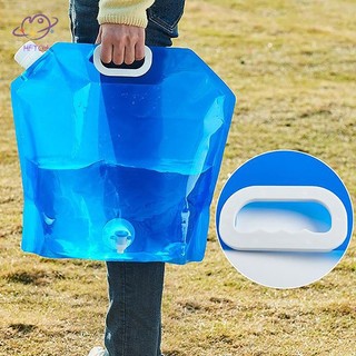 Túi đựng nước gấp gọn HFTOY 5/10L có vòi dành cho xe đạp, du lịch và cắm trại, làm từ nhựa dày