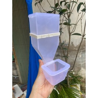 Máng NHỰA TRONG đựng cám lúa cho chim chim cảnh đựng 500gr Phụ kiện lồng chim