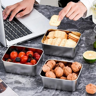 Hộp đựng thực phẩm bằng thép không gỉ có nắp - Tủ lạnh Hộp đựng rau quả tươi