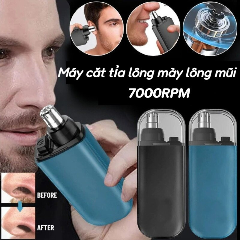 Máy cắt tỉa lông mày lông mũi điện mini,Cổng sạc USB-C,Vệ sinh dễ dàng an toàn