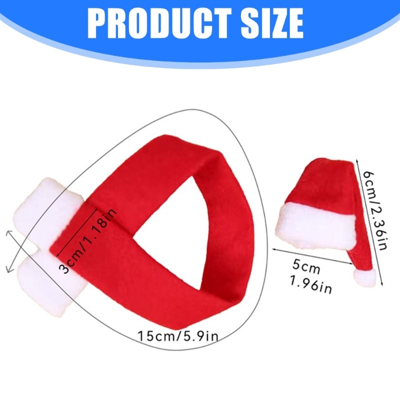 Pack Of 12 Christmas Bottle Scarf Hat Decorations Nonwoven Fabric Party Tabletop
