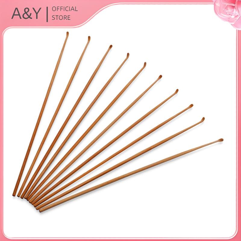 Dụng cụ lấy tai bằng tre A & Y Dụng cụ đánh bóng tay cầm tre tròn Dụng cụ làm sạch tai.