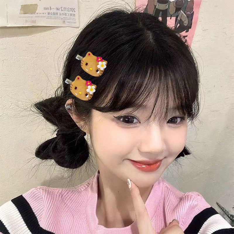 Kẹp tóc Sanrio Kulomi Mèo màu đen ngọt ngào, phù hợp cho mùa hè