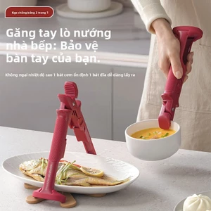 Kẹp Gắp Đồ Nóng Chống Trượt Kẹp Bát Đĩa Inox 316 Dụng Cụ Nhà Bếp
