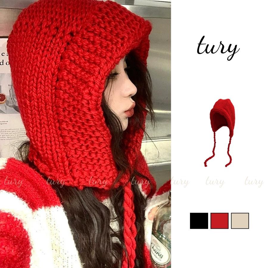 Nón Len Unisex Nam Nữ - Tury - Nón Len Trơn Chùm Tai Có Dây Cột Dễ Thương Vô Cùng - NL102