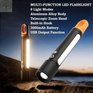 Đèn pin LED AMBU 20W chất lượng cao, siêu sáng với 9 chế độ, phù hợp cắm trại và trường hợp khẩn cấp