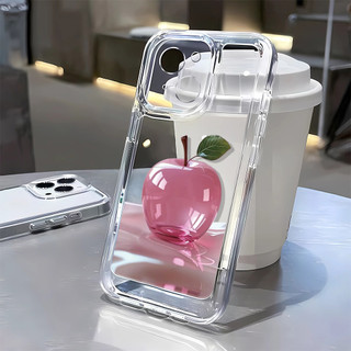 Ốp Lưng Apple Màu Hồng 3 in1 Cho OPPO K12X K9S K12 K12S K13 Turbo Vỏ Điện Thoại Trong Suốt Chống Sốc