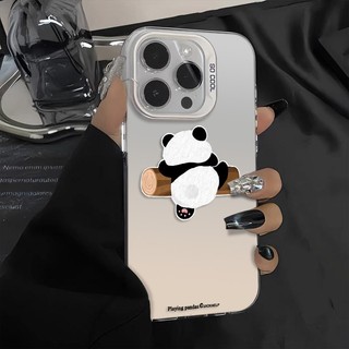 Ốp Lưng iPhone Hình Gấu Trúc Leo Cây Ngộ Nghĩnh - Tương Thích 16/15/14/13/12/11 Pro Max, XS Max, X