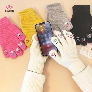 Găng Tay Dệt Kim Nữ Mùa Đông, Phong Cách Hàn Quốc, Chống Lạnh Và Ấm Áp Cho Mọi Ngón