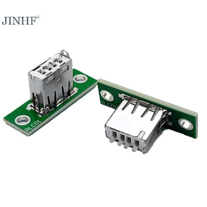 JINHF 5 Cái USB Có Đầu Nối Bảng Cố Định DIY Gắn Bảng Điều Khiển Sửa Chữa Giao Diện Sạc HOT