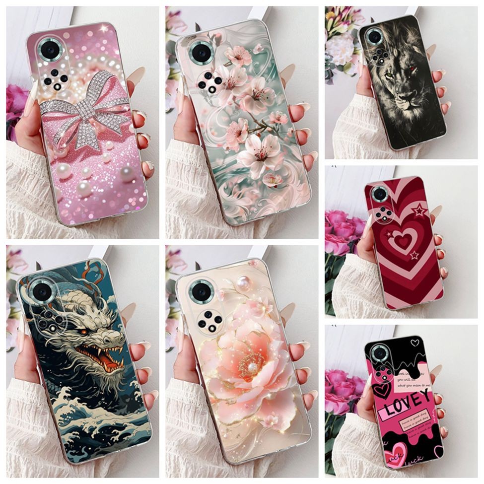 Trong Suốt Cho Huawei Nova9 NAM-AL00 NAM-LX9 Ốp Lưng Huawei Nova 9 Silicon Thời Trang Hoa Sang Trọng Dễ Thương Ngộ nghĩnh Mèo Sơn Mềm Ốp Lưng