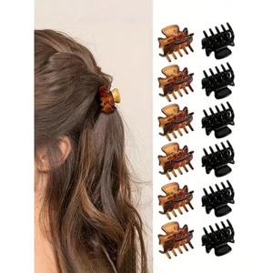 12 Chiếc 3CM Nữ Kích Thước Nhỏ Đơn Giản Nổ Kẹp Tóc Hình Vuông Phù Hợp Với Màu Nâu Đen Mini Phụ Kiện Tóc Để Mặc Hàng Ngày Móng Vuốt Tóc Kẹp Tóc Kẹp Hàm Tóc Kẹp Tóc Kẹp Tóc