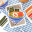 ENWEI 3 Cái [Dòng Khảm Hạt] Nhãn Dán Giấy Washi Sushi Tonkotsu Ramen Pixel Nghệ Thuật Thêu Sò Nhật Ký Người Lập Kế Hoạch Trang Trí Văn Phòng Phẩm Nhãn Dán