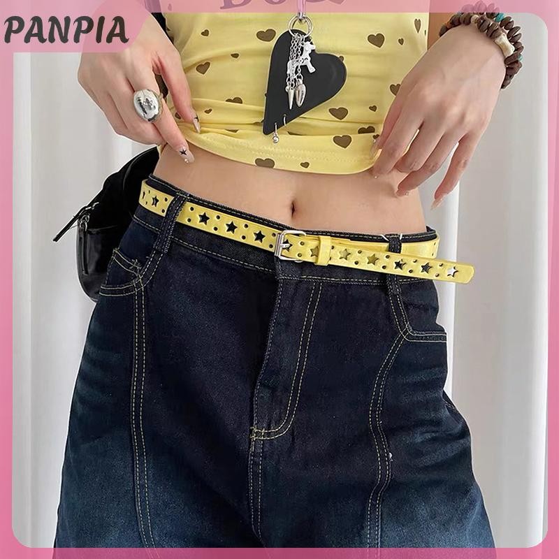 PANPIA-Thắt lưng nữ màu vàng chanh xu hướng dopamine, phù hợp phong cách subculture Y2K