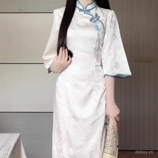 Vintage Áo Thun Thổ Cẩm Jacquard Mát Mẻ, Phong Cách Hiện Đại, Phù Hợp Hàng Ngày