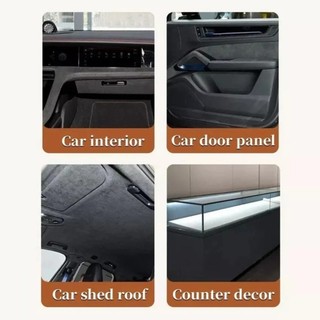 Nhãn dán sửa đổi nội thất ô tô DWELLCO​​, Bọc tự dính ​​Vải Vinyl da lộn​​, ​​Dễ cắt​​ Da lộn 20x140CM Mềm ​​Phim tự dính tự dính​​ Hộp đựng đồ trang sức DIY