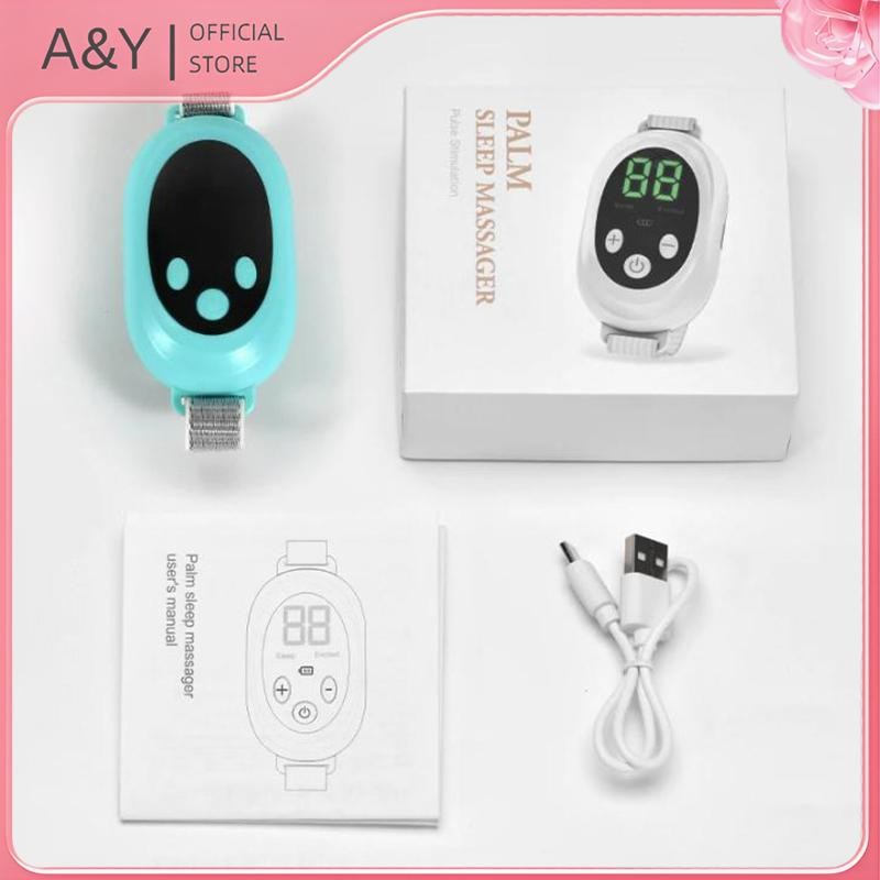 Thiết bị A & Y hỗ trợ giấc ngủ siêu nhỏ, giảm căng thẳng lo âu, máy mát xa xung lòng bàn tay cho chứng mất ngủ