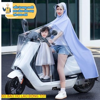 Áo mưa cho xe máy điện đôi, áo mưa dài toàn thân chống mưa lớn, chuyên dụng cho xe máy và xe đạp