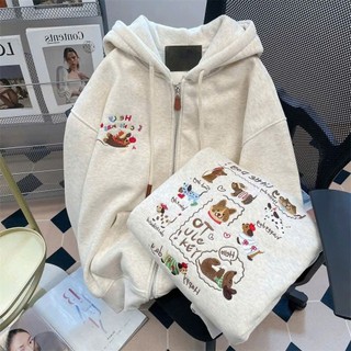 Áo khoác nỉ mũ 2 lớp unisex dài tay, phong cách thoải mái cho mùa đông ấm áp nam nữ mặc đẹp-THUBA