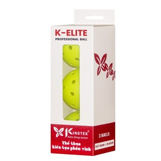 Bóng Pickleball Thi Đấu Kingtek, Hộp 3 Quả Chuẩn Thi Đấu Và Tập Luyện, Chứng Nhận USAPA thegioidotap