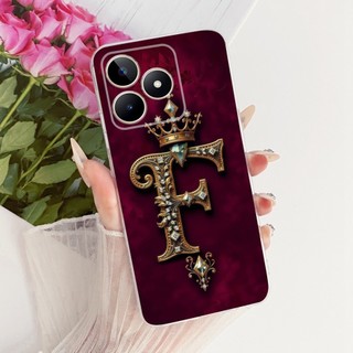 Dành Cho Realme Note 50 Ốp Lưng Sang Trọng A Z Chữ Silicon Mềm Cặp Đôi Ốp lưng Realme C60 C51 C51s C53 Narzo N53 Ốp Lưng Mới