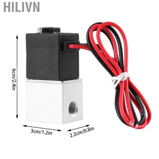 hilivn 12V DC 1/8 2 chiều Van khí nén điện từ nhôm thường đóng cho thiết bị máy móc công nghiệp
