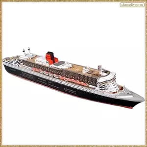 Bộ mô hình giấy lót tỷ lệ 1: 400 RMS Queen 2, tàu khai thác giấy chi tiết (Chưa lắp ráp)