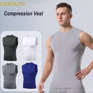 Áo Vest Nén, Thể Thao Body Shaper Nam Định Hình, Quần Lót Spandex Kiểm Soát Bụng Thời Trang