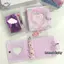 HFTOY Thời Trang Ren Ngọt Ngào Phong Cách Denim Album Thẻ Mini Di Động 3 Inch Photocard Chất Kết Dính Túi Đựng Thẻ Nhỏ Lá Rời Có Thể Tháo Rời ~