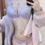 Dòng sản phẩm mở rộng ma thuật Pure Desire Nơ Tím Ngọt Cay Đồ lót gợi cảm Bộ quần lót ngực nhỏ